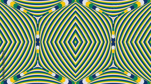 Color seamless pattern with hypnotic trance texture. Abstract multicolored striped background. Op art unique bright abstraction. Psychedelic trippy art.