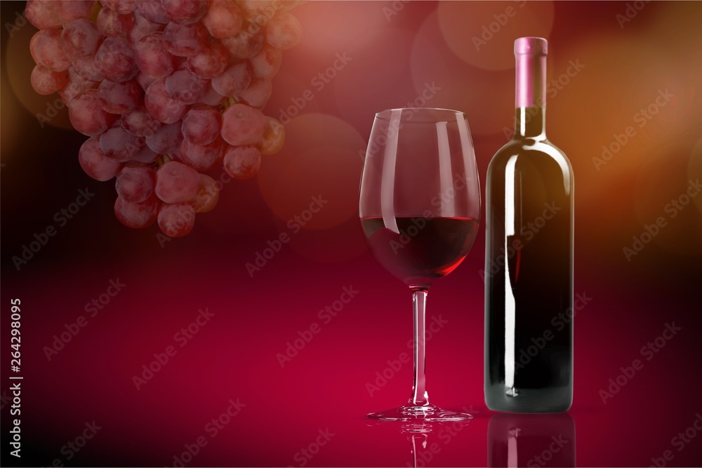 Fototapeta premium Wine bottle.