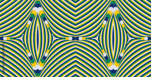 Color seamless pattern with hypnotic trance texture. Abstract multicolored striped background. Op art unique bright abstraction. Psychedelic trippy art.