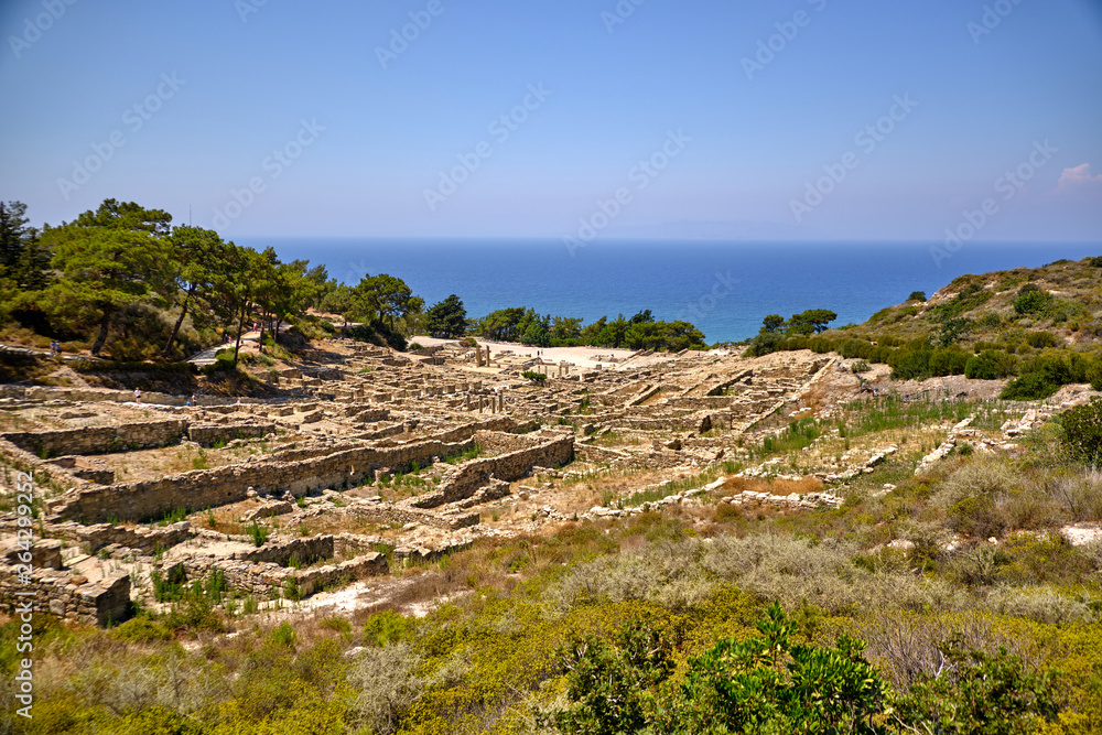 Naklejka premium Ancient ruins of antiquity on the island of Rhodes
