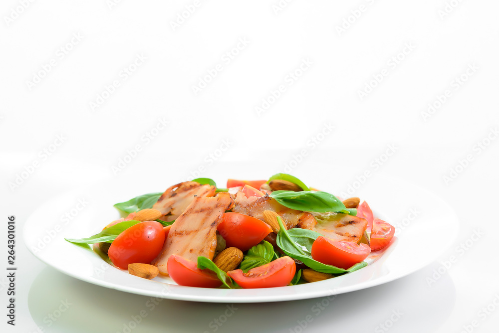 vegetables with meat fillet