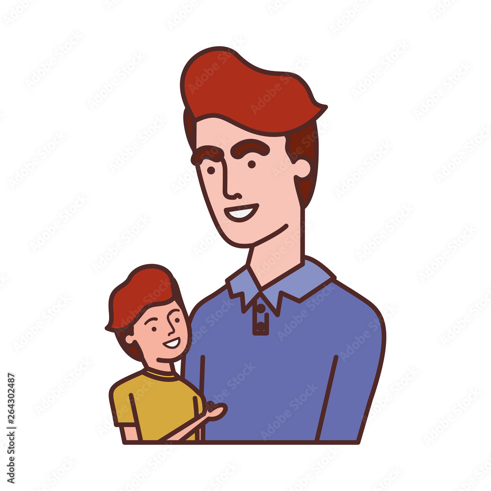 father with son avatar character