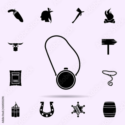 hip flask icon. wild west material icons universal set for web and mobile