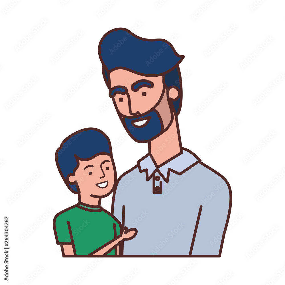 father with son avatar character