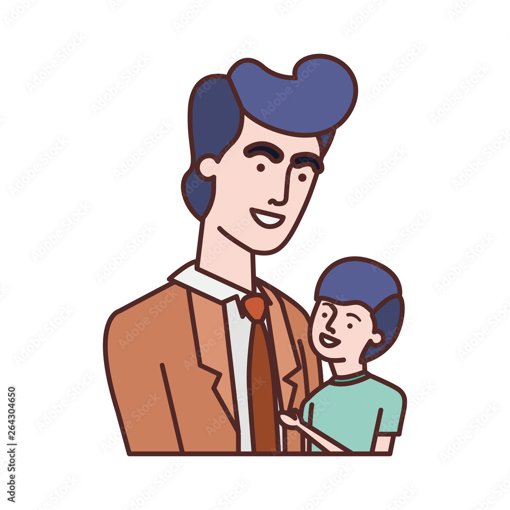 father with son avatar character father with son avatar character