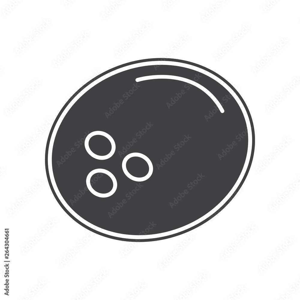 Vector Coconut icon. Element of Fruits and vegatables for mobile concept and web apps icon. Glyph, flat icon for website design and development, app development Vector Coconut icon. Element of Fruits and vegatables for mobile concept and web apps icon. Glyph, flat icon for website design and development, app development