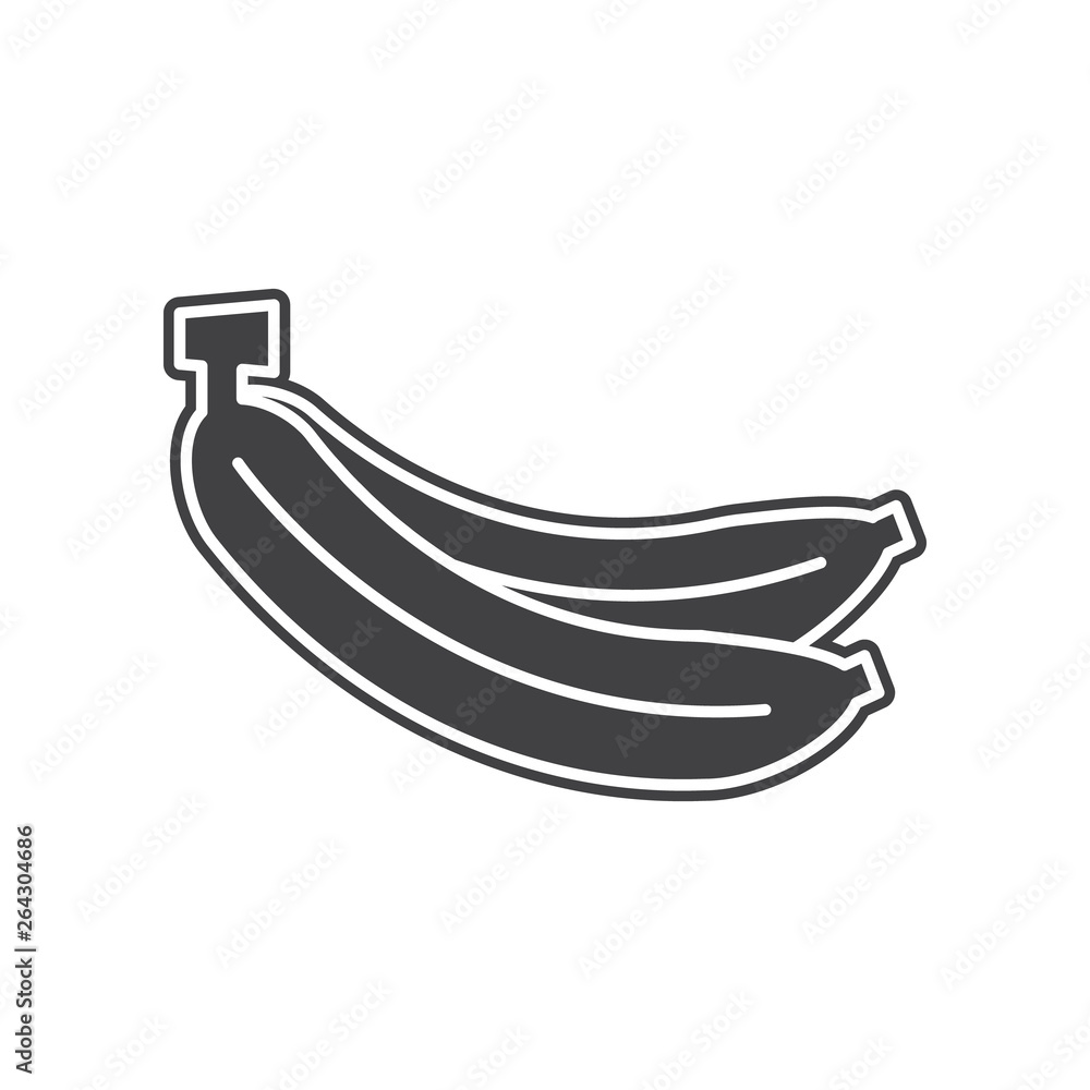 Vector Banana icon. Element of Fruits and vegatables for mobile concept and web apps icon. Glyph, flat icon for website design and development, app development Vector Banana icon. Element of Fruits and vegatables for mobile concept and web apps icon. Glyph, flat icon for website design and development, app development
