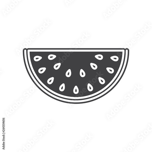 Vector watermelon icon. Element of Fruits and vegatables for mobile concept and web apps icon. Glyph, flat icon for website design and development, app development