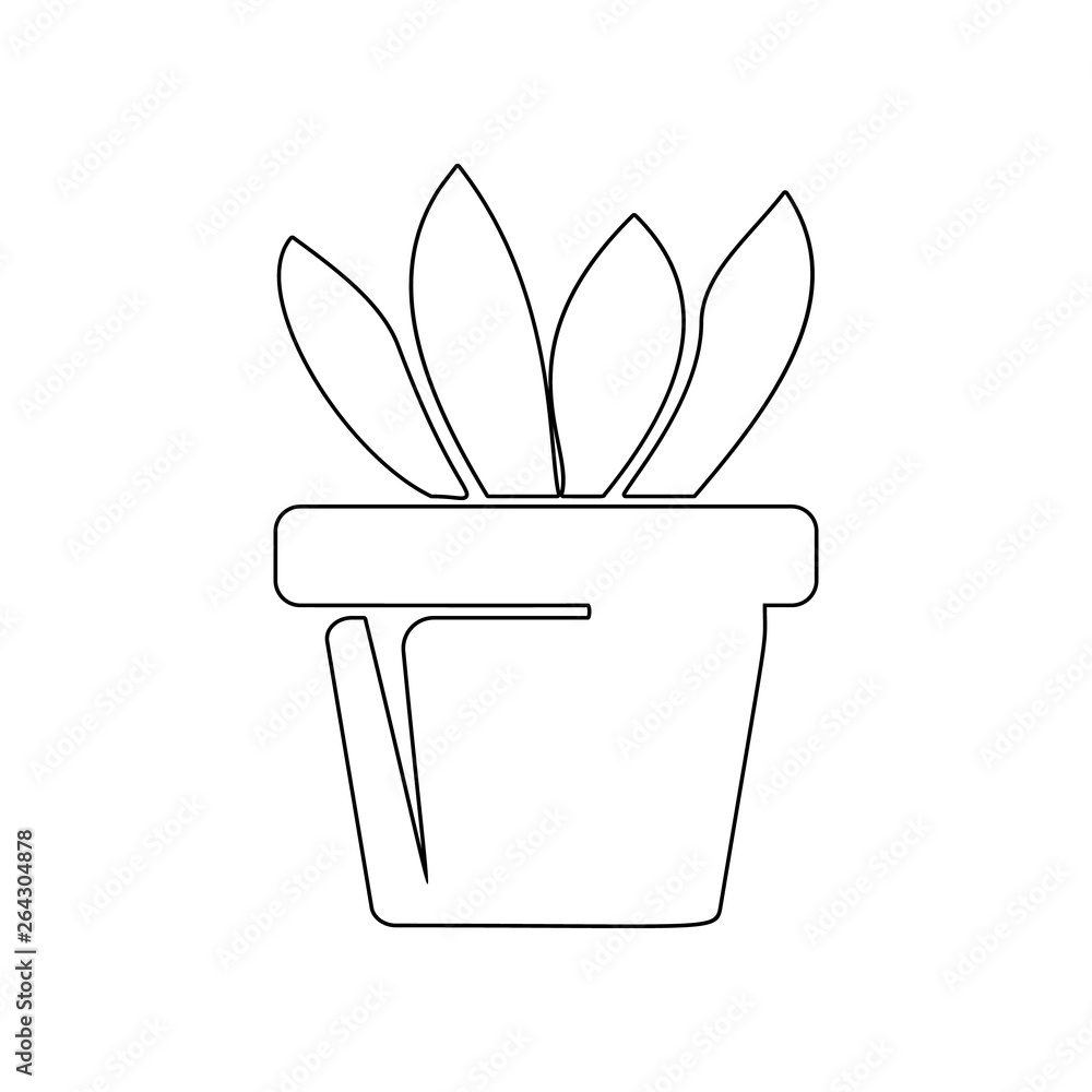 pot of plant icon. Element of Garden for mobile concept and web apps icon. Outline, thin line icon for website design and development, app development
