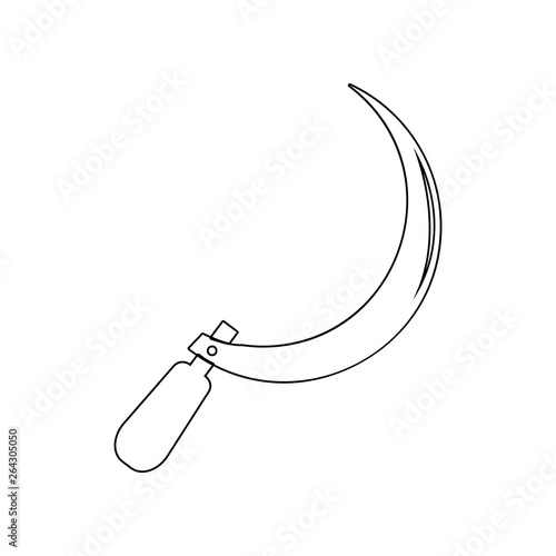 sickle icon. Element of Garden for mobile concept and web apps icon. Outline, thin line icon for website design and development, app development