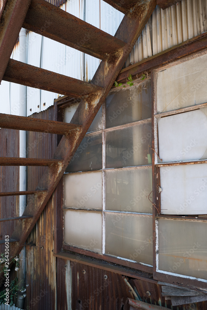 Obraz premium A window of a small factory