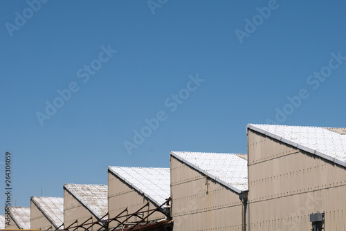 The roofs of the factory