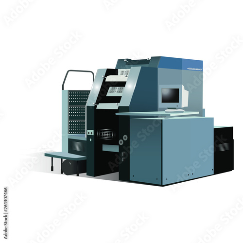 Impresora Heidelberg azul