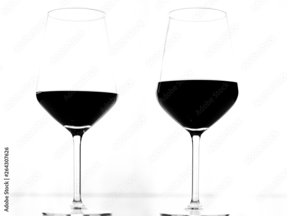 two glasses of wine