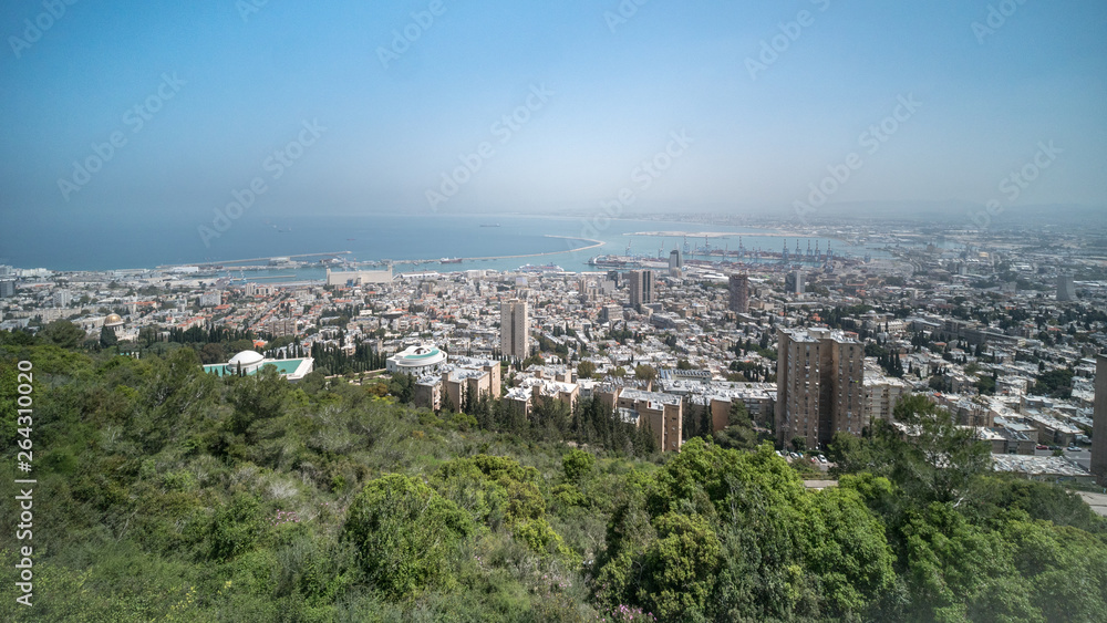 View of Haifa City From a High Hill