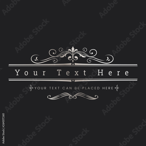 Vintage ornamental banner