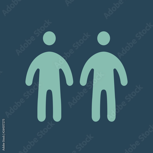 Line icon two people