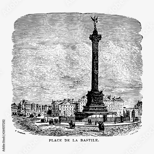 French Bastile's place monument