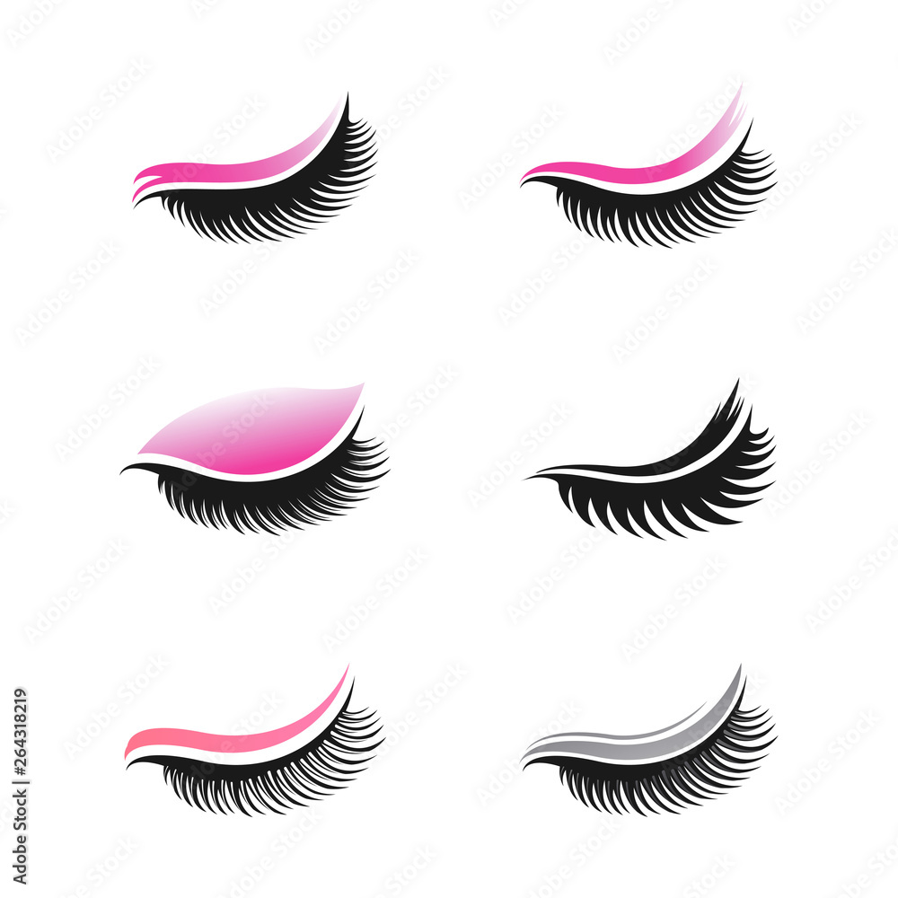 eyelashes logo design vector eyelashes logo design vector