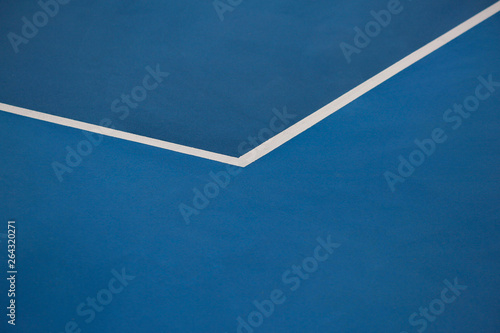 Tennis court blue, corner lines of playground. Sports ground © shubas