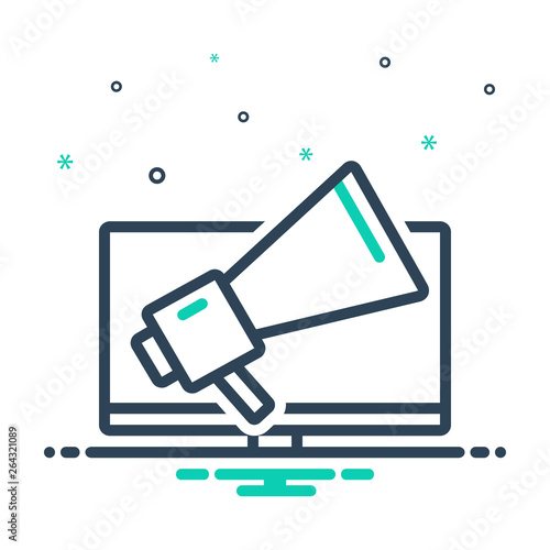 Mix line icon for infomercial  