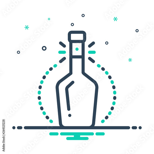 Mix line icon for bottleneck 