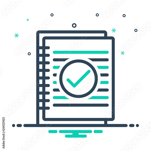 Mix line icon for summary 