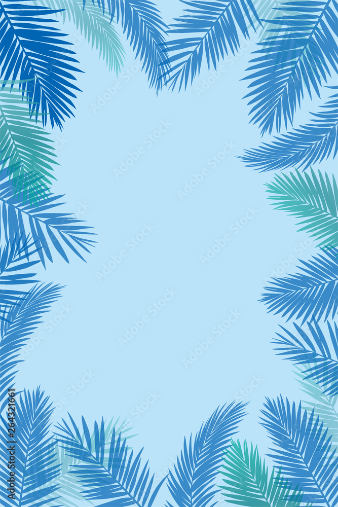 ヤシの葉で作られたフレーム オーナメント 夏のイメージのイラスト 背景 Stock Vector Adobe Stock ヤシの葉で作られたフレーム オーナメント 夏のイメージのイラスト 背景 Stock Vector Adobe Stock