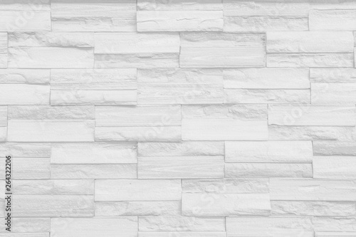 white clean Slate Marble Split Face Mosaic pattern and background brick wall floor top view