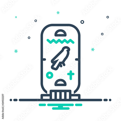 Mix line icon for cartouche 