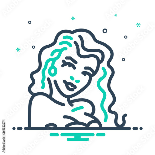 Mix line icon for burlesque 