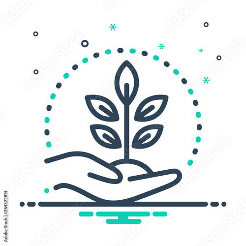 Mix line icon for conserving 