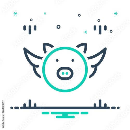 Mix line icon for conjectural  