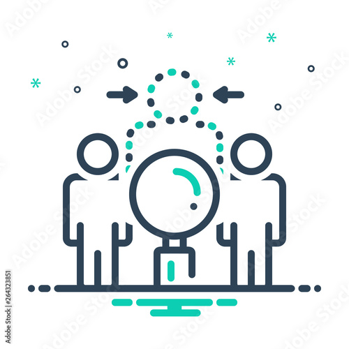 Mix line icon for disappearance 