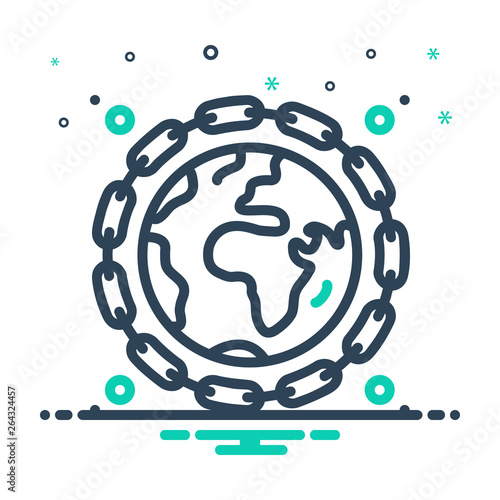 Mix line icon for earthlink  