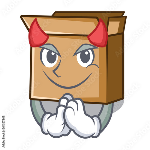Devil cardboard isolated with in the mascot