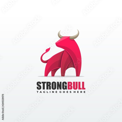 Strong Bull illustration Vector Template