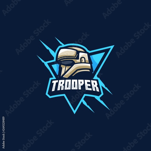 Trooper mascot Games illustration Vector Template photo