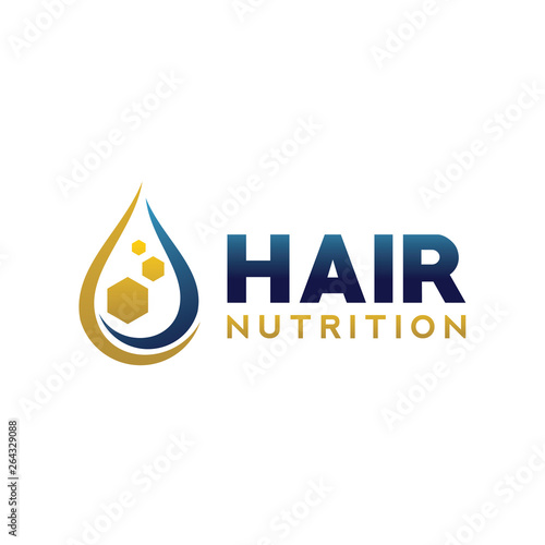 Hair Nutrition Logo Inspiration Vector