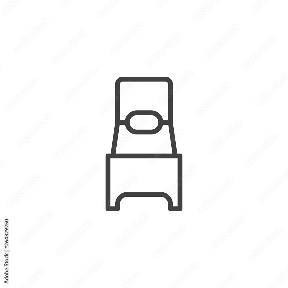 Single bed line icon. linear style sign for mobile concept and web design. Bed with pillow outline vector icon. Symbol, logo illustration. Pixel perfect vector graphics Single bed line icon. linear style sign for mobile concept and web design. Bed with pillow outline vector icon. Symbol, logo illustration. Pixel perfect vector graphics