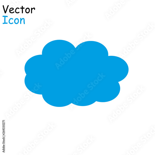 Vector cloud icon. cloud for web site, poster, placard and wallpaper. Creative modern concept.