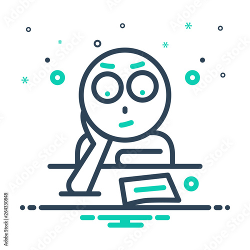 Mix line icon for fixation