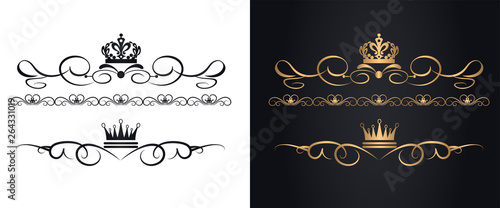 Vintage elements in royal style for design