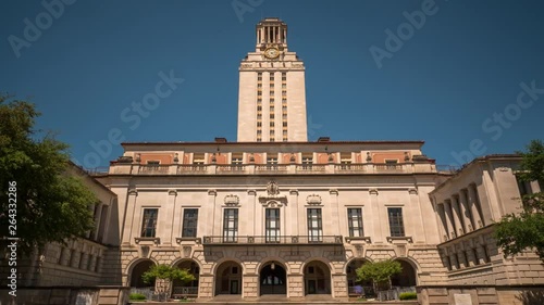 Hyperlapse of University of Texas tower in daytime