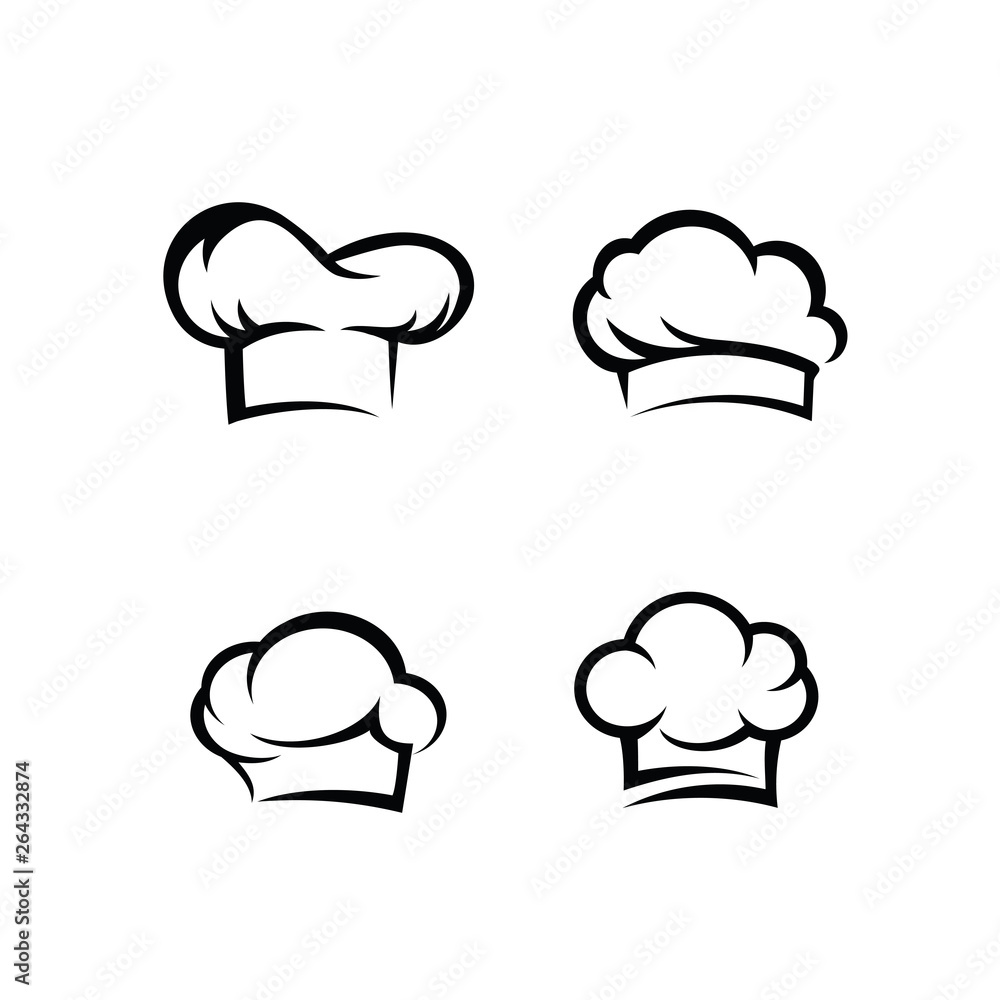 Chef's hat Logo Design Inspiration Vector Chef's hat Logo Design Inspiration Vector