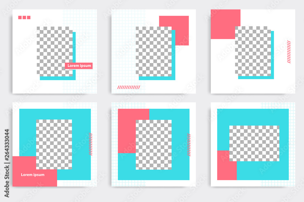 Modern minimal square stripe line shape template in turquoise, pink and white color with frame. Corporate advertising template for social media stories, story, business banner, flyer, and brochure. Modern minimal square stripe line shape template in turquoise, pink and white color with frame. Corporate advertising template for social media stories, story, business banner, flyer, and brochure.