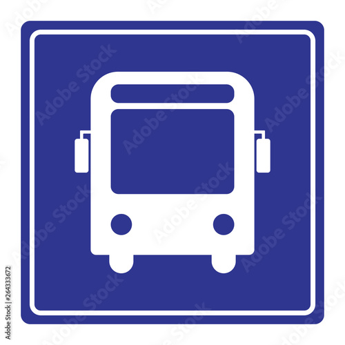 bus stop sign vector