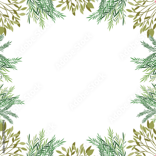 pattern with branches and leaf icon