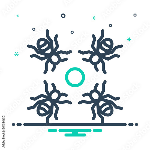 Mix line icon for inroad invasion