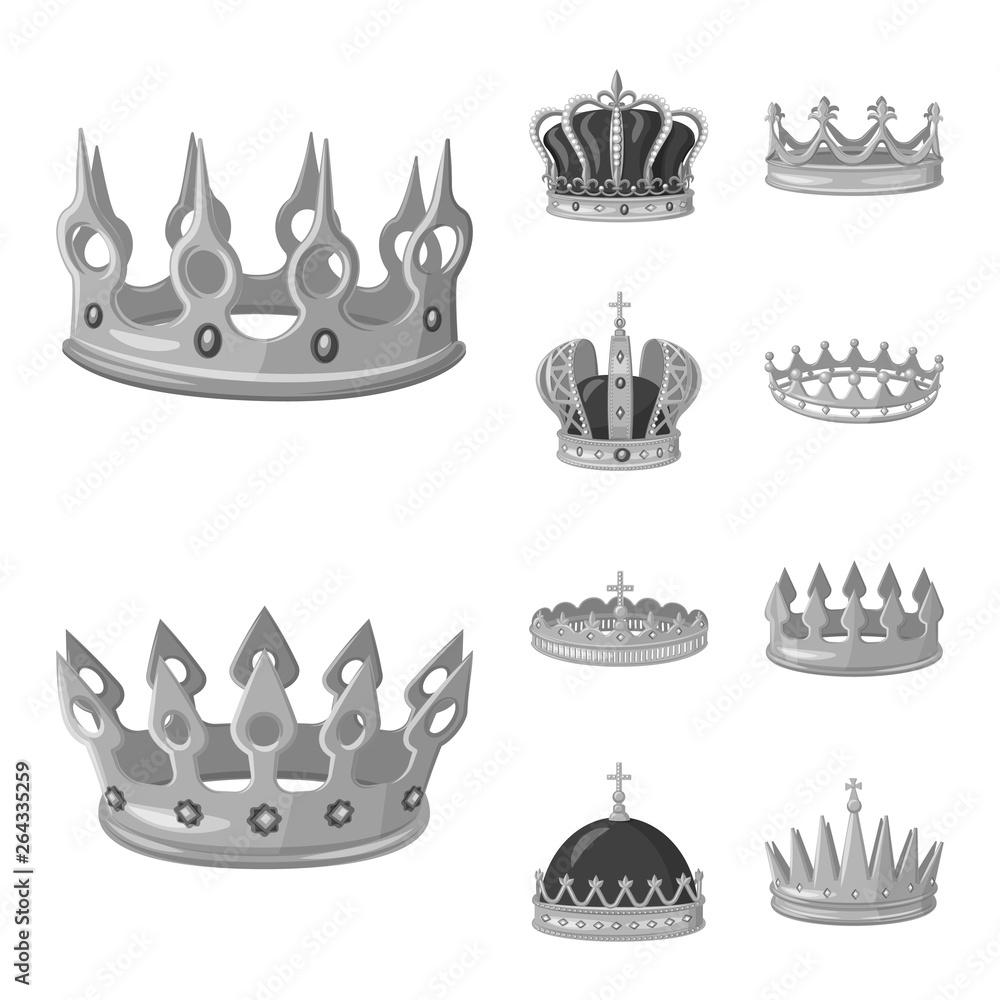 Vector design of jewel and vip symbol. Set of jewel and nobility vector icon for stock. Vector design of jewel and vip symbol. Set of jewel and nobility vector icon for stock.
